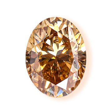 (Pack of 5) Oval Simulated Champagne CZ